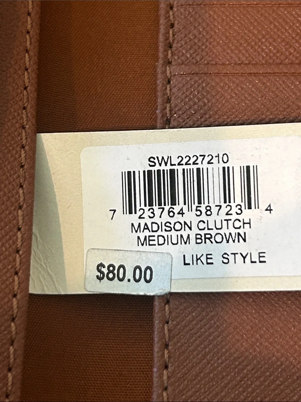 Fossil Fiona Vintage Dark Brown Leather Satchel w/Fossil Madison Long Wallet